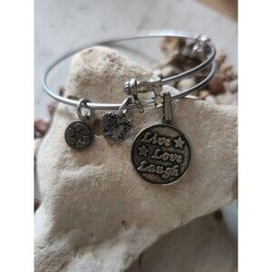 Angelica Bangel Bracelet. Live Love Laugh Inspirational Dangly Bracelet. Gift